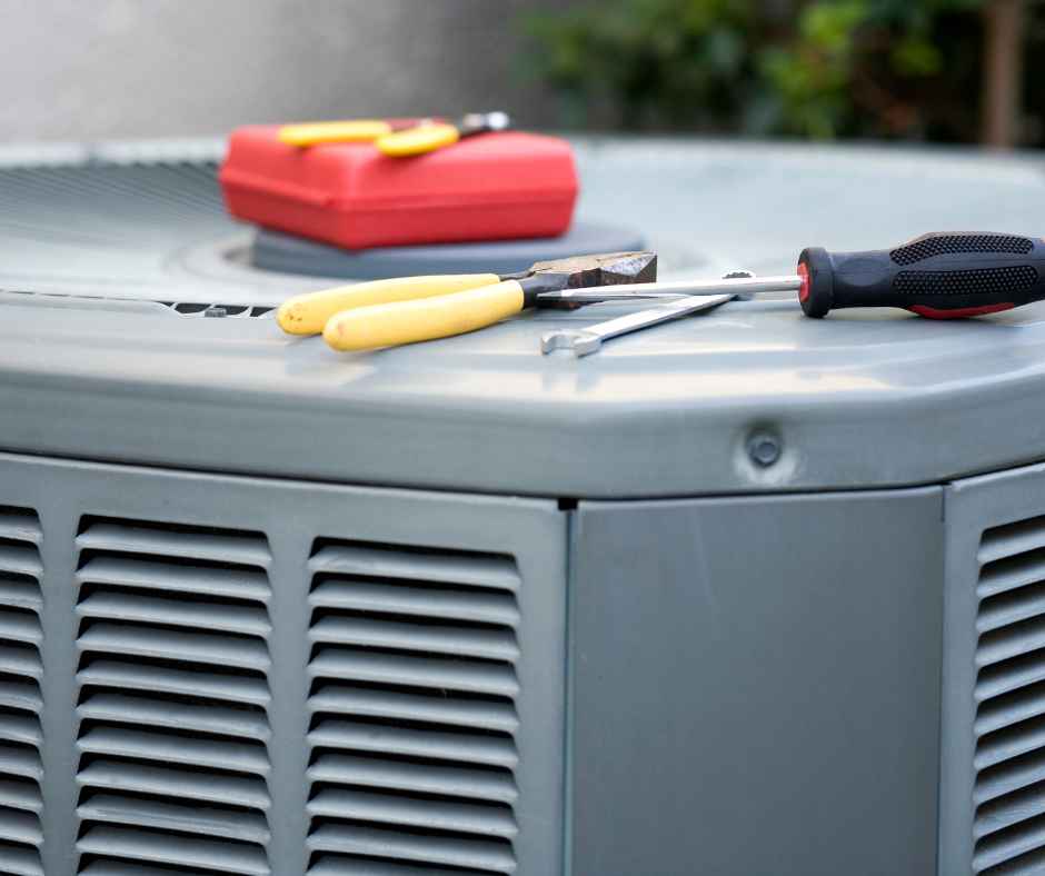 Conducting HVAC maintenance outside